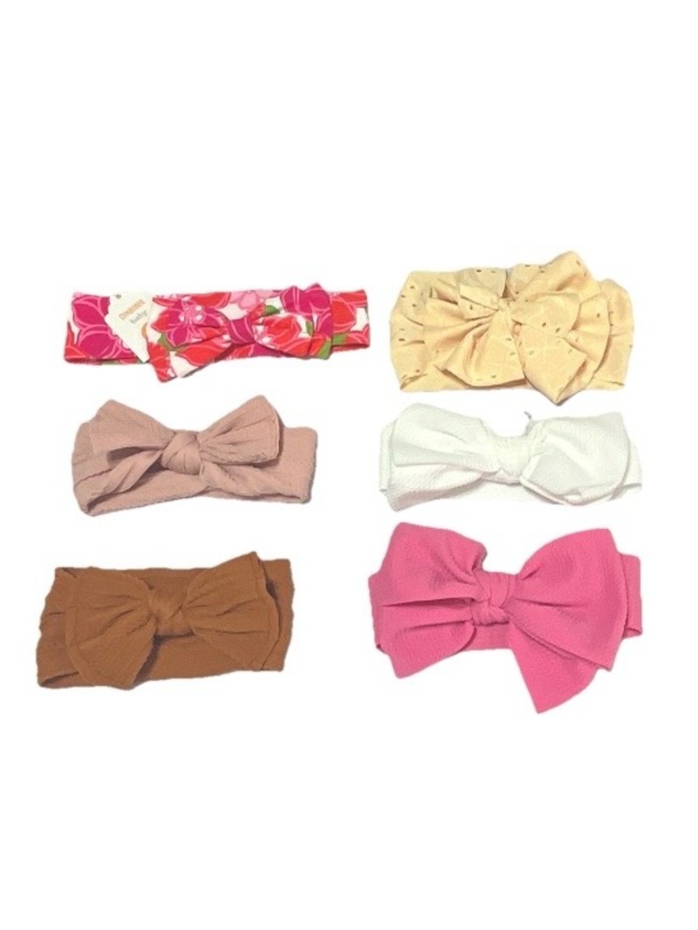 Kids Bow Headband Set - Pink, White, Brown, Tan, Yellow, Floral